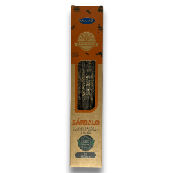 Encens Ullas Bois de Santal - Bois de Santal - Fait main - 25gr - Fabriqué en Inde - 100% Naturel - Encens Bio ULLAS