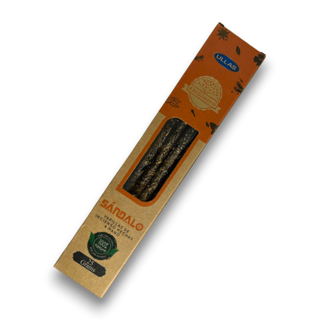 Kadzidło z drzewa sandałowego Ullas - Drzewo sandałowe - Ręcznie robione - 25gr - Wyprodukowano w Indiach - 100% naturalne - Kad