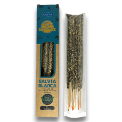 Encens Ulles de Salvia Blanca - White Sage - Fet a mà - 25gr - Fet a Índia - 100% Natural - Encens ULLAS Orgànic