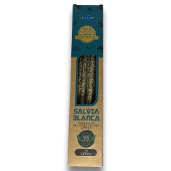 Incienso Ullas de Salvia Blanca - White Sage - Hecho a mano - 25gr - Hecho en India - 100% Natural - Incienso ULLAS Orgánico