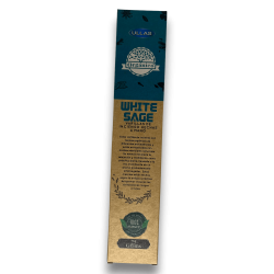 Encens Ullas White Sage - Sauge Blanche - Fait main - 25gr - Fabriqué en Inde - 100% Naturel - Encens ULLAS Bio