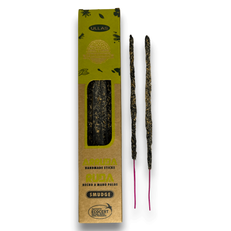 Ullas Rue Wierook - Arruda - ULLAS - Handgemaakt - 25gr - Gemaakt in India - 100% natuurlijk - ULLAS biologische wierook