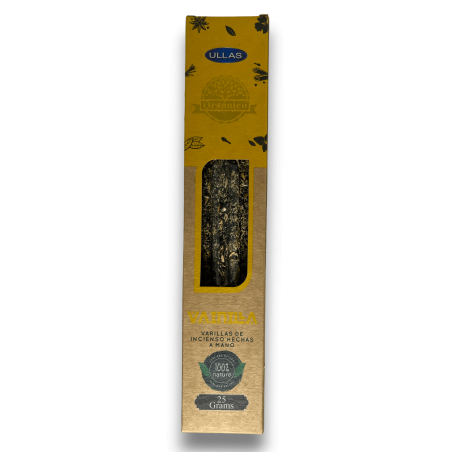 Encens Ullas Vanille - ULLAS - Fait main - 25gr - Fabriqué en Inde - 100% Naturel - Encens Bio ULLAS