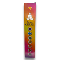 SAC 7 Chakra Incense - SAC Seven Chakras 35 Incense Sticks Pack (7 packets of 5 sticks)