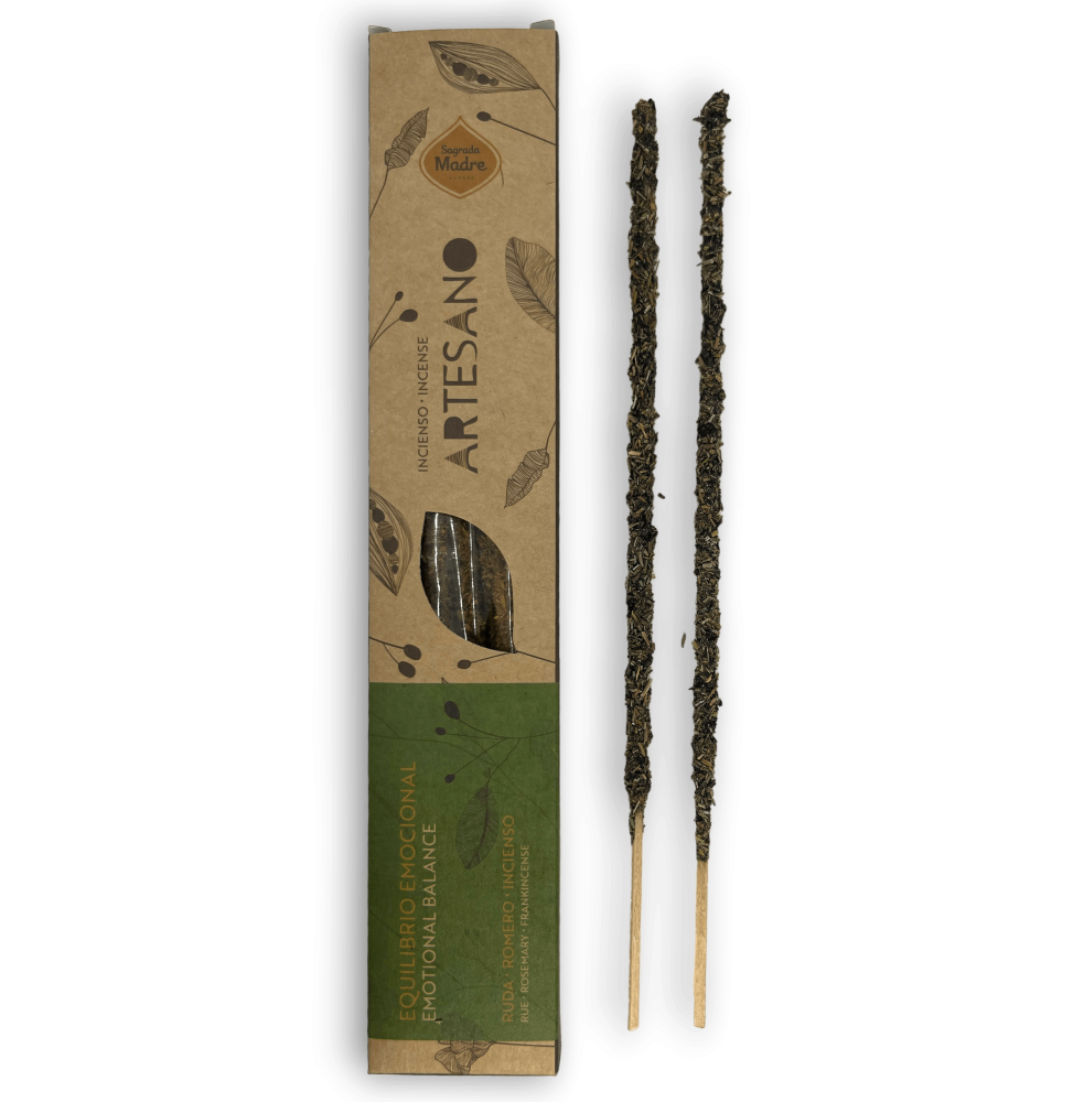 Artisan Ruda Incense, Rosemary and Holy Mother Incense - Emotional Balance - 5 organic sticks