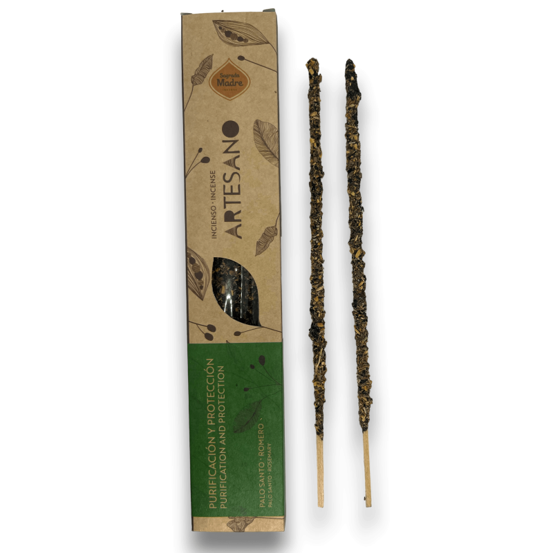 Incenso Santa Madre Palo Santo e Alecrim - Purificação e Proteção - 5 bastões orgânicos - Incenso Artesanal-INCENSOS ARTESANAIS SAGRADA MADRE - PACK 5 UNIDADES-HOSTENATURA