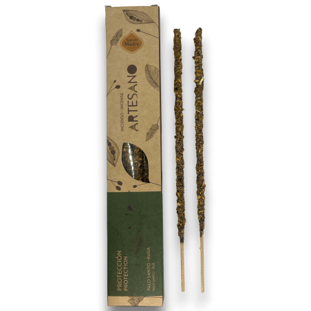 Incienso Palo Santo y Ruda Sagrada Madre - Protección - 5 barritas orgánicas - Incienso Artesano