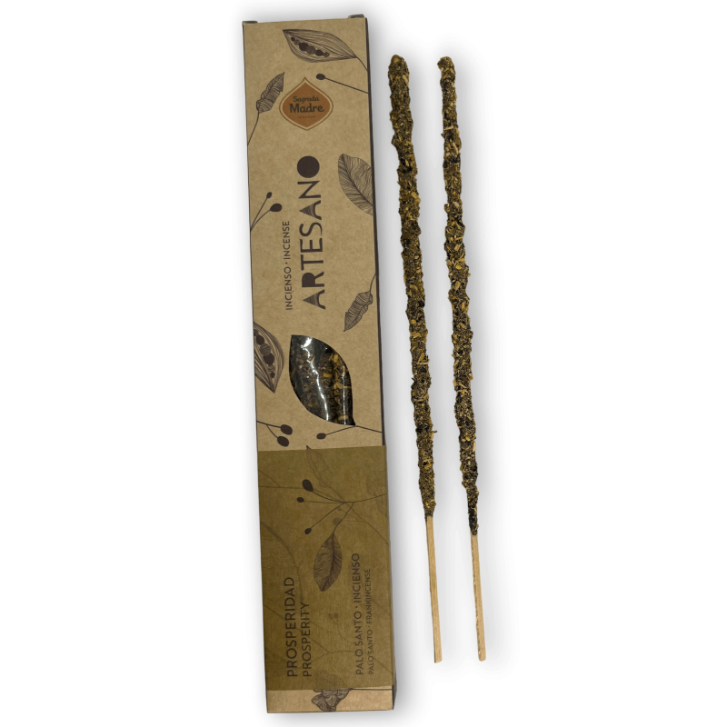 Incenso Palo Santo e Incenso Mãe Sagrada - Prosperidade - 5 palitos orgânicos - Incenso Artesanal-INCENSOS ARTESANAIS SAGRADA MADRE - PACK 5 UNIDADES-HOSTENATURA