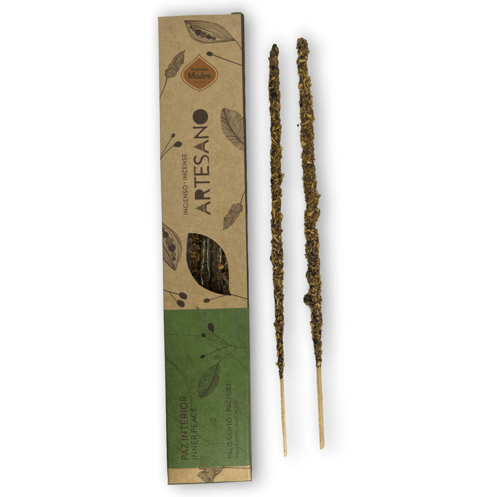 Holy Mother Palo Santo and Patchouli Incense - Inner Peace - 5 organic sticks - Artisan Incense