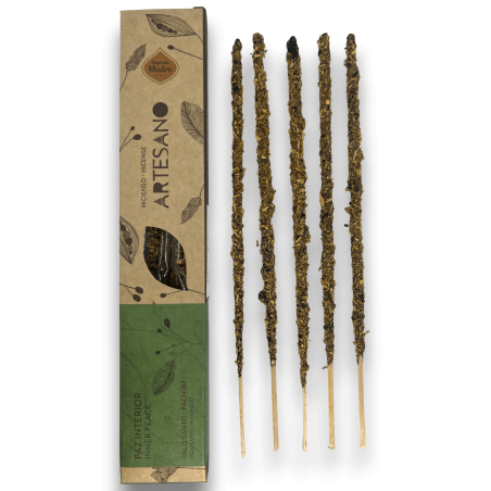 Incenso Santa Madre Palo Santo e Patchouli - Paz Interior - 5 bastões orgânicos - Incenso Artesanal