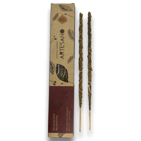 Incienso Palo Santo y Sándalo Sagrada Madre - Relajación - 5 barritas orgánicas - Incienso Artesano