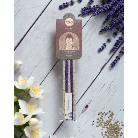 Incienso Lavanda y Jazmín TAO Combinado Tranquilidad y Alegría - Inciensos TAO - 5 varillas gruesas