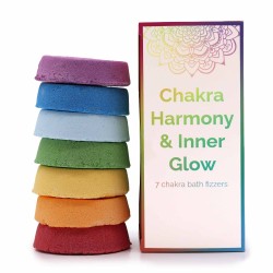 Bombas de baño de chakras Harmonía de chakras e brillo interior - Caixa grande - 7 bombas