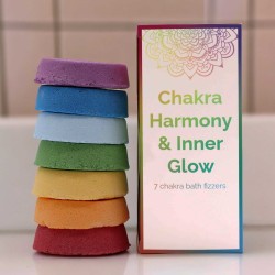 Bombas de baño de chakras Harmonía de chakras e brillo interior - Caixa grande - 7 bombas