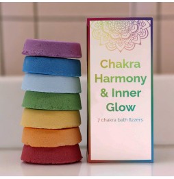 Bombes de Bain Chakras Harmonie des Chakras et Éclat Intérieur - Grande Boîte - 7 bombes