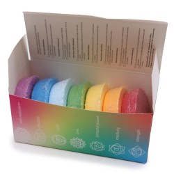 Chakra Harmonie und Inner Glow Badebomben - Große Box - 7 Pumpstöße