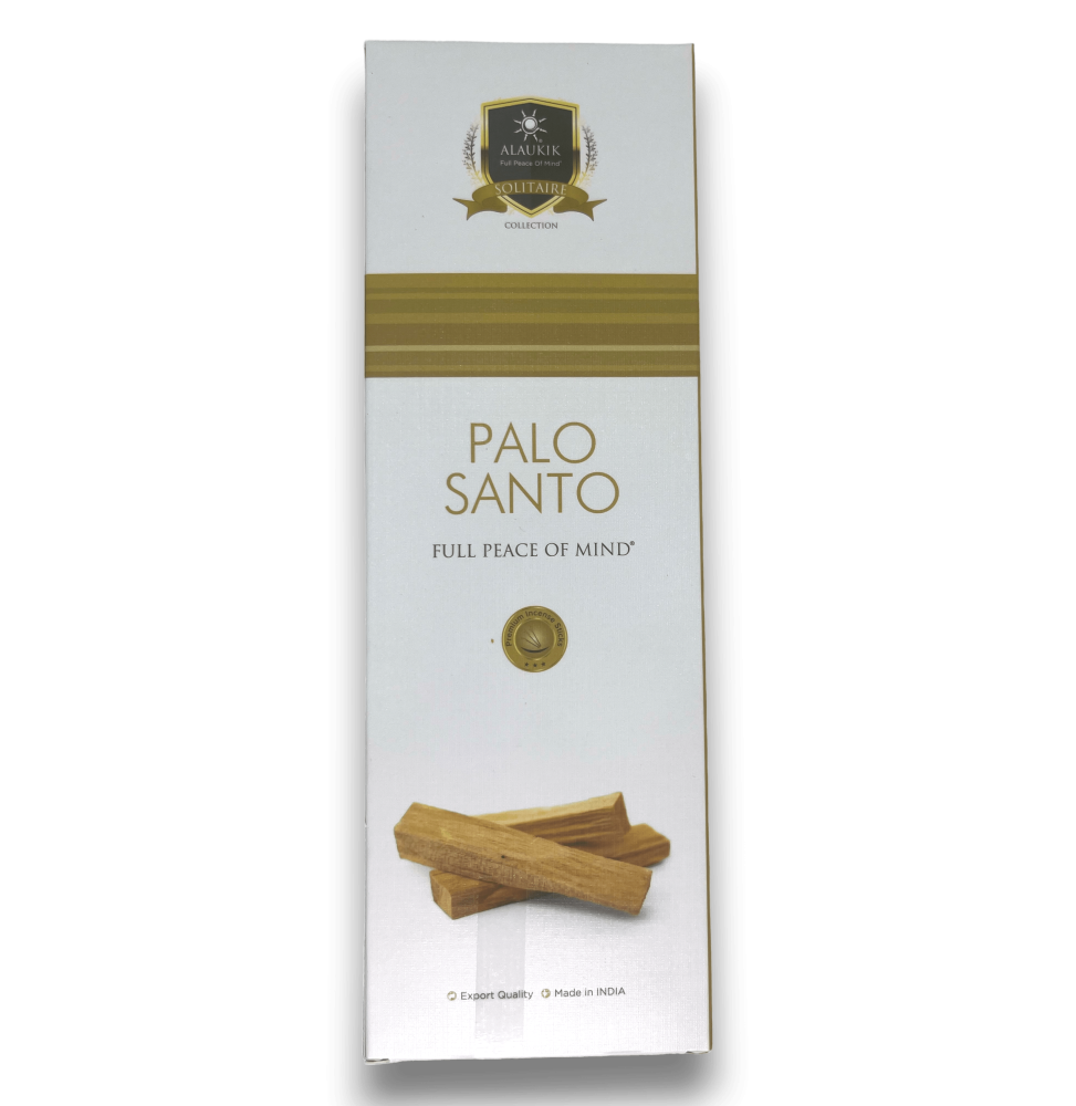 Encens Alaukik Palo Santo - Grand paquet 90g - 55-65 bâtons - Fabriqué en Inde