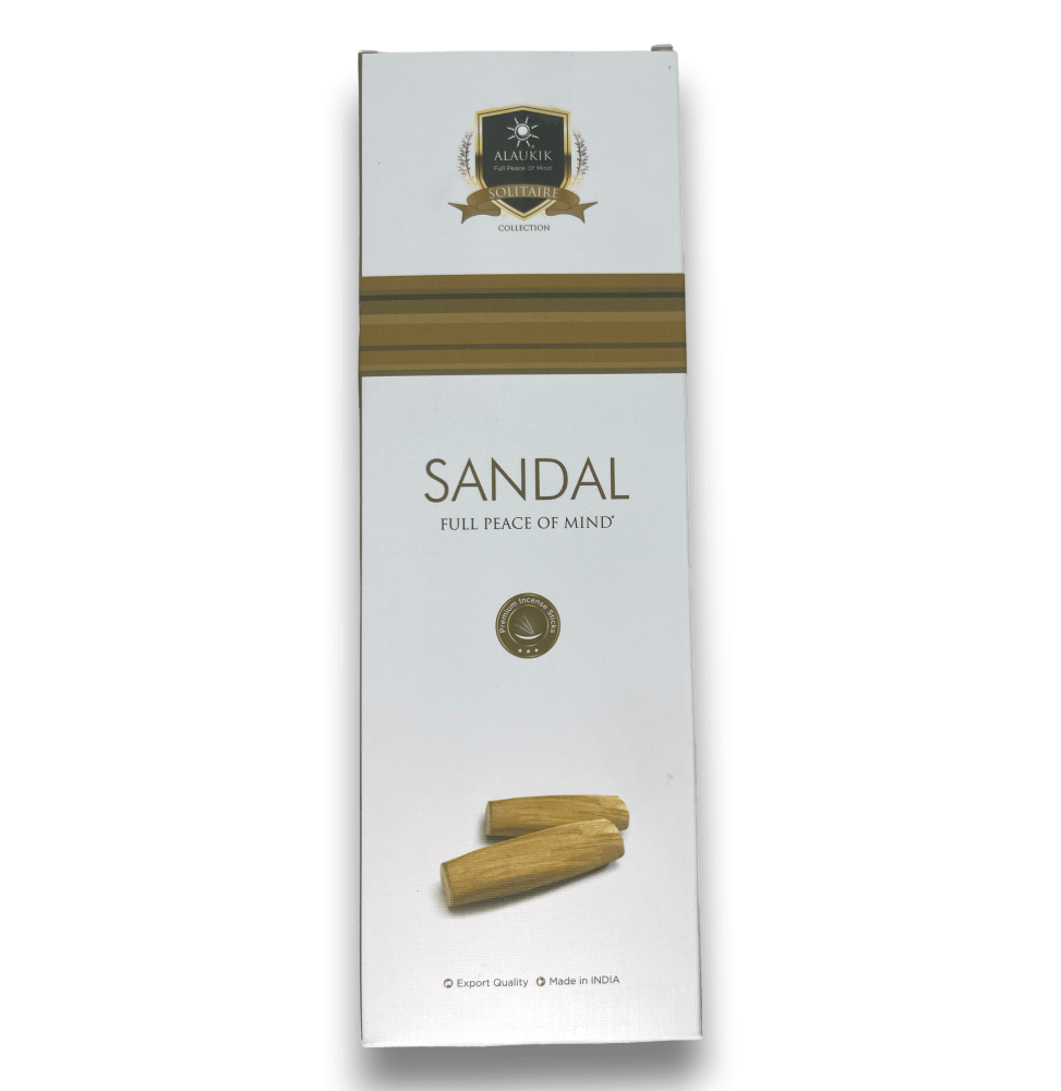 Kadzidło Alaukik Sandal - Duże opakowanie 90g - 55-65 patyczków - Wyprodukowane w Indiach
