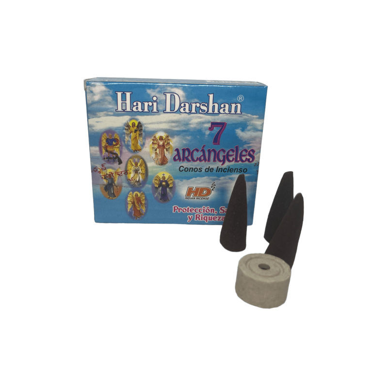 HD Incense Cones of the 7 Archangels Hari Darshan - Protection, Health, and Wealth - Box of 10 cones-TRIBAL SOUL INCENSE-HOSTENATURA