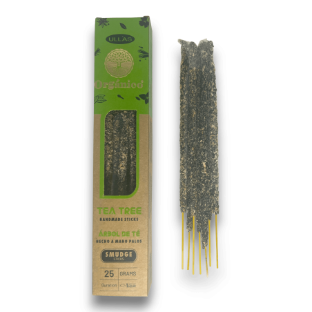 Incienso Ullas de Árbol de Te - Tea Tree - Hecho a mano - 25gr - Hecho en India - 100% Natural - ULLAS Incienso Orgánico