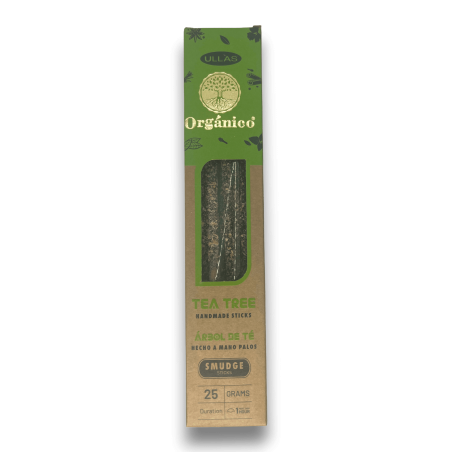 Teebaum Räucherstäbchen - Teebaum - Handgefertigt - 25gr - Made in India - 100% natürlich - ULLAS Bio Räucherstäbchen
