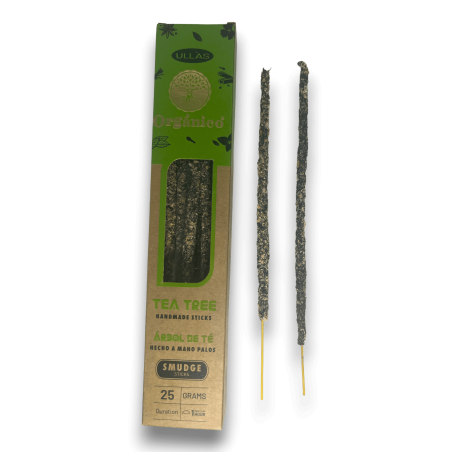 Teebaum Räucherstäbchen - Teebaum - Handgefertigt - 25gr - Made in India - 100% natürlich - ULLAS Bio Räucherstäbchen