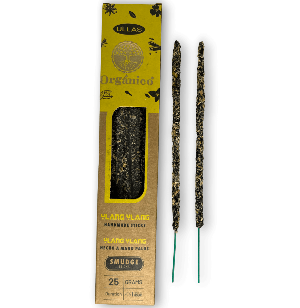 Rökelser Ullas av Ylang Ylang - Handgjord - 25 g - Tillverkad i Indien - 100% Naturlig - ULLAS Ekologisk Rökelser