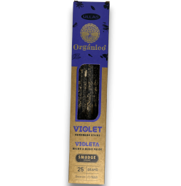 Rökelsestavar med Violett Ullas - Violett - Handgjorda - 25g - Tillverkade i Indien - 100% Naturliga - ULLAS Ekologisk Rökelse