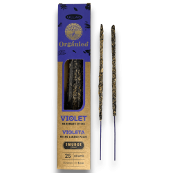 Encens Ullas Violet - Violet - Fait main - 25gr - Fabriqué en Inde - 100% Naturel - Encens Bio ULLAS