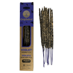 Incienso Ullas Violeta - Violeta - Feito a man - 25gr - Fabricado na India - 100% natural - Incienso orgánico ULLAS