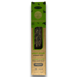 Lemongrass Ullas Incense - Lemon Grass - Handmade - 25gr - Made in India - 100% Natural - ULLAS Organic Incense