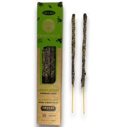 Kadzidełka z trawą cytrynową Ullas - Lemon Grass - Ręcznie robione - 25g - Wyprodukowane w Indiach - 100% naturalne - ULLAS Ekol
