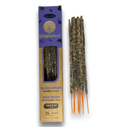 Incenso Ullas Black Opium - Black Opium - Feito à mão - 25gr - Fabricado na Índia - 100% Natural - Incenso Orgânico ULLAS