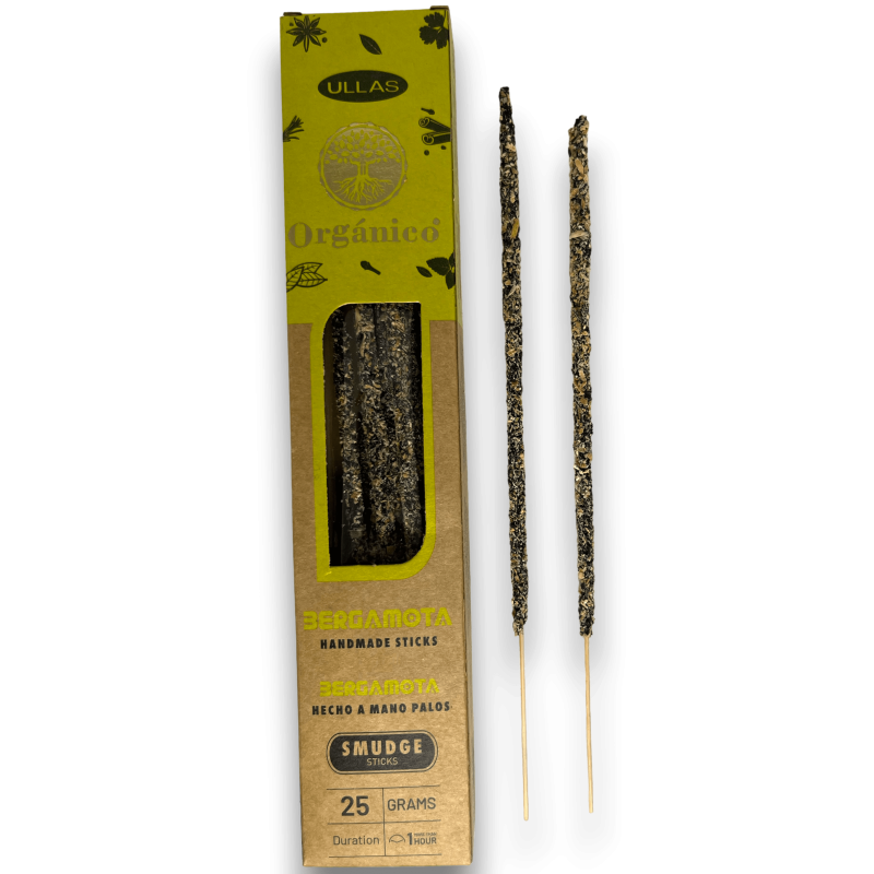 Bergamot Ullas Incense - Handmade - 25gr - Made in India - 100% Natural - ULLAS Organic Incense-ORGANIC INCENSE ULLAS-HOSTENATURA