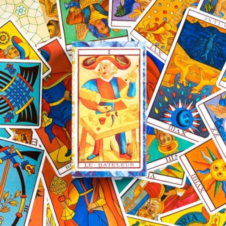 FOURNIER El Tarot de Marsella (Le Tarot de Marseille) - 78 cartas a todo color - 22 arcanos mayores y 56 menores
