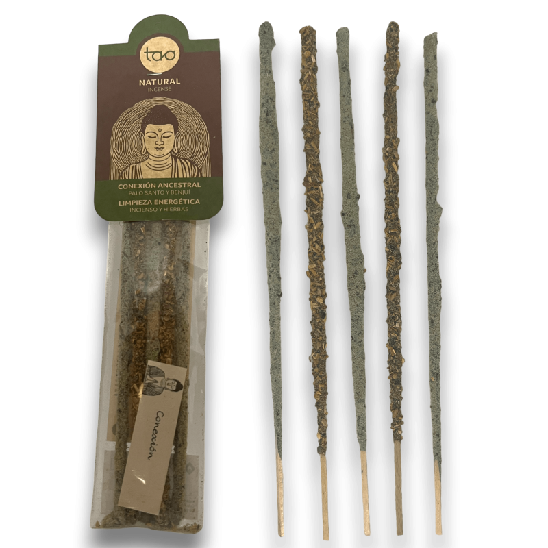 Incenso de Palo Santo e Benjoim TAO Combinação de Limpeza Energética e Conexão Ancestral - Incensos TAO - 5 bastões grossos-INCENSOS TAO COMBINADOS SAGRADA MADRE-HOSTENATURA