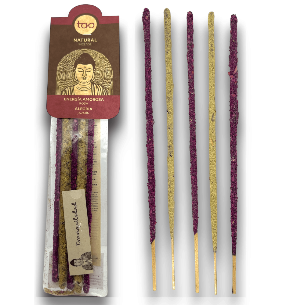 Rose and Jasmine TAO Incense Combined with Loving Energy and Joy - TAO Incense - 5 thick sticks