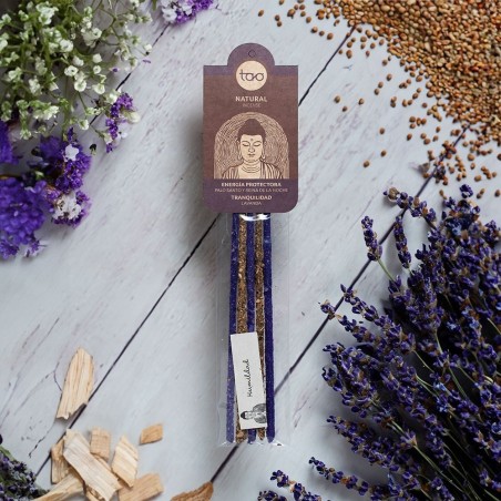 Incienso Palo Santo, Reina de la Noche y Lavanda TAO Combinado Energía Protectora y Tranquilidad - Inciensos TAO - 5 varillas