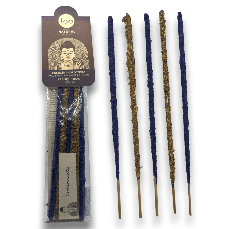 Encens Palo Santo, Reine de la Nuit et Lavande TAO Combinaison Énergie Protectrice et Tranquillité - Encens TAO - 5 bâtonnets-ENCENS COMBINÉS TAO SAGRADA MADRE-HOSTENATURA