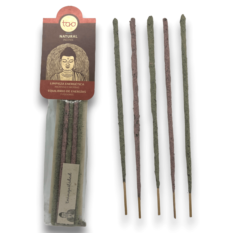 Incense Herbs and 7 Powers TAO Combined Energy Cleansing and Energy Balance - Incense TAO - 5 thick sticks-TAO COMBINED SAGRADA MADRE-HOSTENATURA