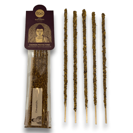 Palo Santo Incense and Queen of the Night TAO Natural Protective Energy - 5 thick sticks