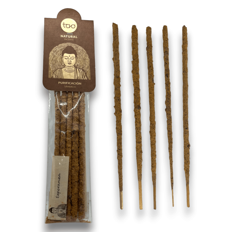 Natural TAO Sandalwood Incense Purification - 5 thick sticks-TAO SAGRADA MADRE INCENSES-HOSTENATURA