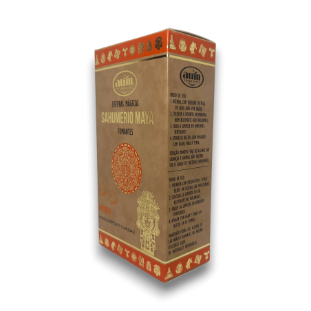 Bombitas Defumación Maya Mirra AUM FRAGRANCES - Esferas Mágicas Sahumerio Maya 8 bombitas incienso Pureza Divina