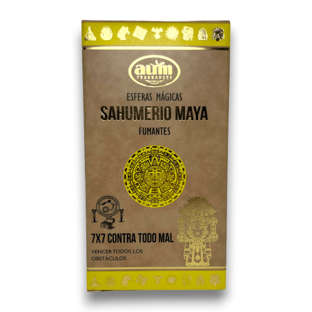 Bombitas Defumación Maya 7X7 Contra todo mal AUM FRAGRANCES - Esferas Mágicas Sahumerio 8 bombitas incienso Vencer obstáculos