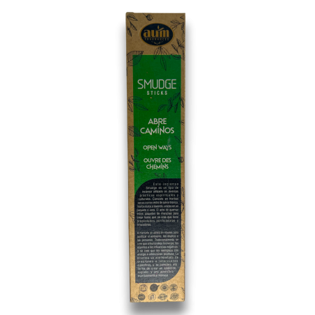 Incienso Orgánico Abre Caminos AUM Fragrances Smudge Sticks - 25gr.