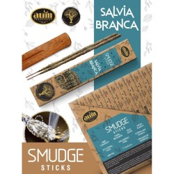 Biologische Witte Salie Wierook AUM Fragances Smudge Sticks - 25gr.