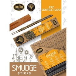 Incenso Orgânico 7X7 Contra Tudo Fragrâncias AUM Smudge Sticks - 25gr.