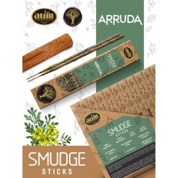 Bastoncini di smudge di fragranze AUM di incenso biologico Ruda Arruda - 25gr.