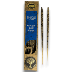 Begi gaiztoaren aurkako intsentsu organikoa AUM lurrinak Smudge Sticks - 25gr.