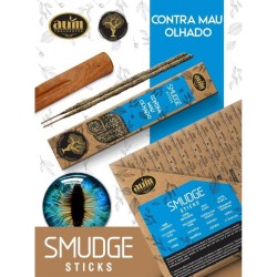 Begi gaiztoaren aurkako intsentsu organikoa AUM lurrinak Smudge Sticks - 25gr.